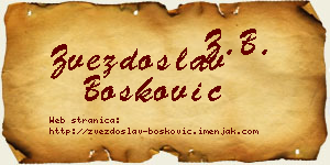 Zvezdoslav Bošković vizit kartica